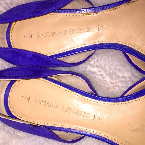 Banana Republic Blue Suede Slip-Ons - Picture 3 of 5